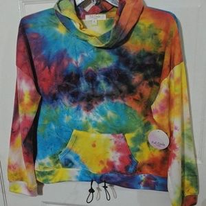 FULL CIRCLE SUPER SOFT GARMENT DYED TIE DYE HOODIE
